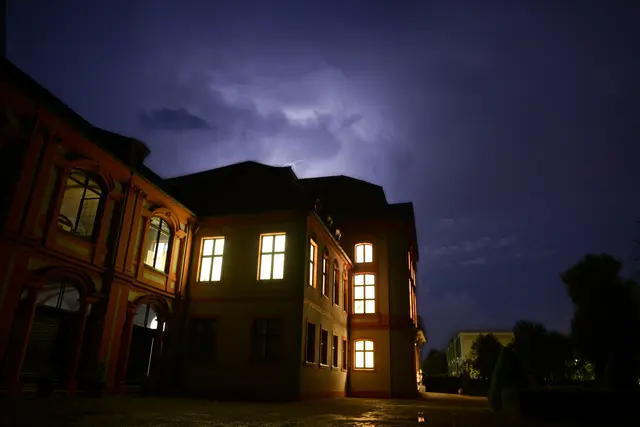 Sommerresidenz bei Nacht