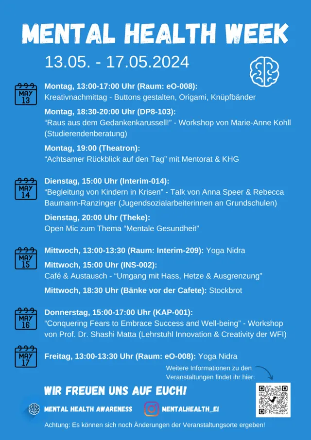 Programm der Mental Health Week 2024
